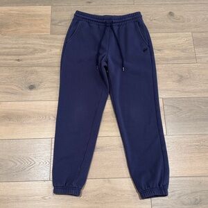 FABLETICS Deep Navy Fleece Jogger Active Gym Comfy Lounge Cotton Bottoms Size M